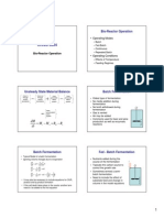 Bio Reactor Operation