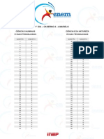 ENEM 2015 - Gabarito - Caderno 2 - Amarelo - Sábado