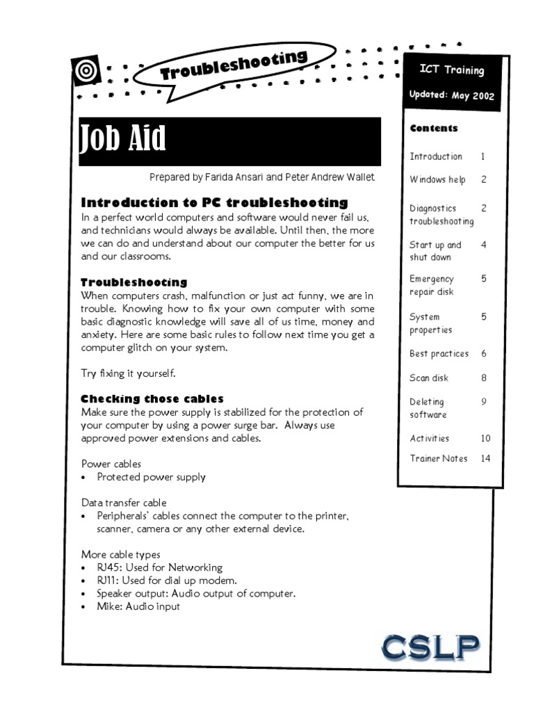 Troubleshooting PC | PDF