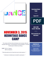 NOVEMBER 3, 2015: Hermitage Dance Camp
