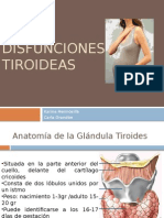 Disfunciones Tiroideas Obs Patologica.