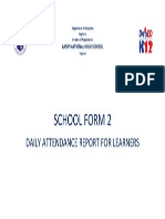 School Form 2: Daily Attendance Report For Learners