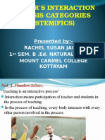 Flander'S Interaction Analysis Categories System (Fics)