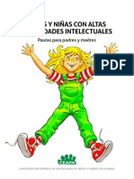 Pautas para Padres y Madres Niños y Niñas Con Altas Capacidades Intelectuales