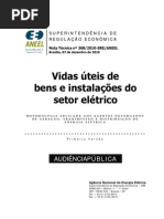 ANEEL - Nota técnica 368_2010 - Vidas Úteis de Bens e Instalações do Setor Elétrico