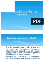 Classificação Das Normas Jurídicas