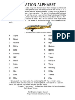 Aviation Alphabet