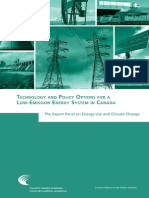 Technology and Policy Options for a Low-Emission Energy System in Canada