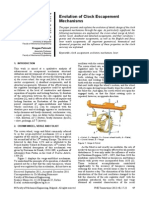 FME-Evolution of Clock Escapement