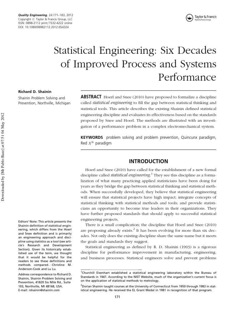 Improved Process and Systems Performance | PDF | Reliability ...