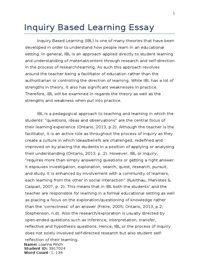 essay about learning in school