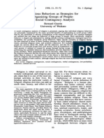 Religious Behaviors as Strategies for Organizing Groups of People A Social Contingency Analysis