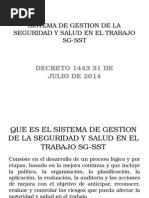 Sistema de Gestion de La Seguridad y Salud en El Trabajo