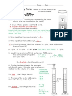 Density Study Guide Answers