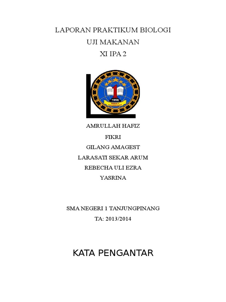 Laporan Praktikum Biologi Uji Makanan