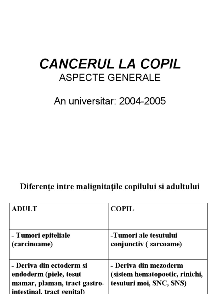 Cancerul La Copil | PDF