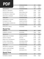 2016 AFL Fixtures