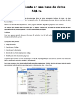 Almacenamiento en Una Base de Datos SQLite