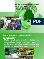 Importância ambiental triadores materiais recicláveis