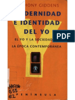 Giddens, Anthony-Modernidad e Identidad Del Yo (1997)