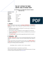 Calorific Value of Biomass Fuels