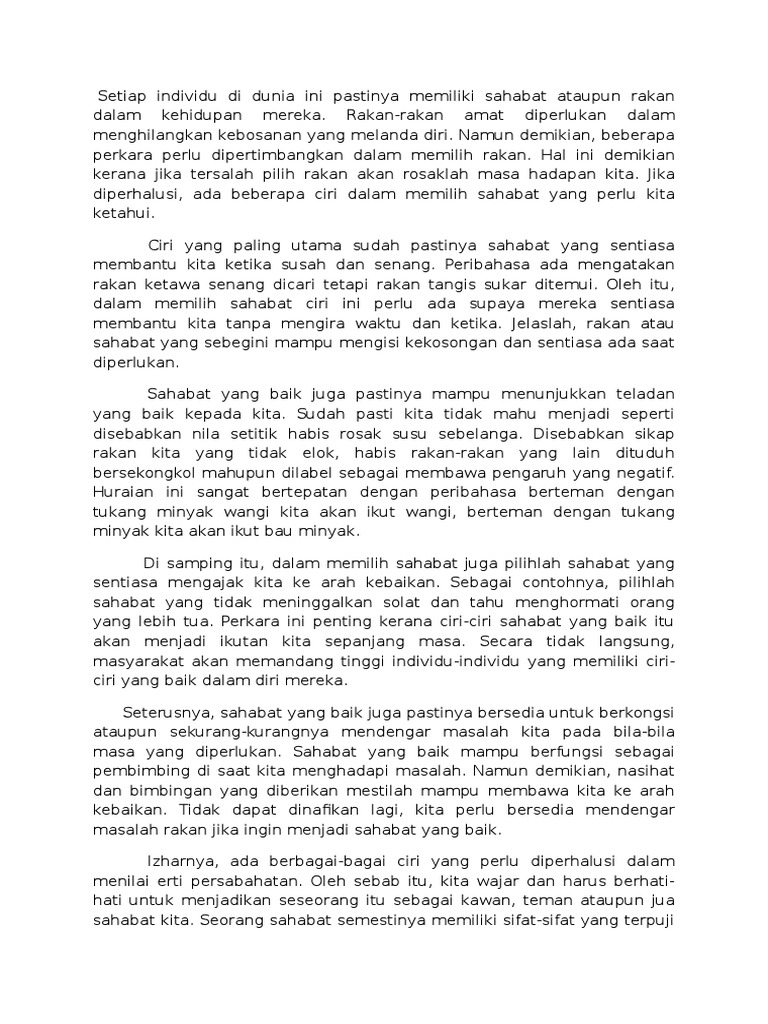 Ciri Ciri Sahabat Yang Baik Pdf