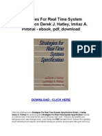 Strategies For Real Time System Specification Derek J. Hatley, Imtiaz A. Pirbhai Ebook, PDF, Download