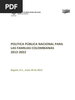 APolitica Publica Familias Colombianas 2012 - 2022