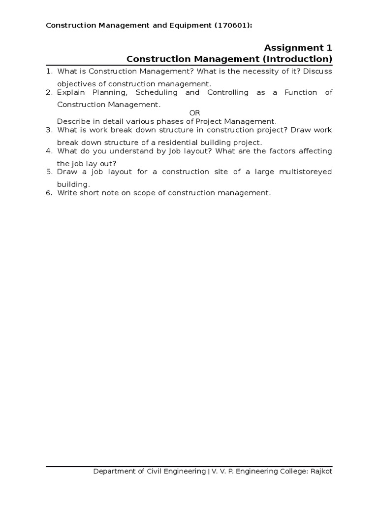 Construction Management Essentials Guide | PDF