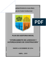 1. Plan - Licencias y Autorizaciones de Construccion - Incial - 2014 - Caratula