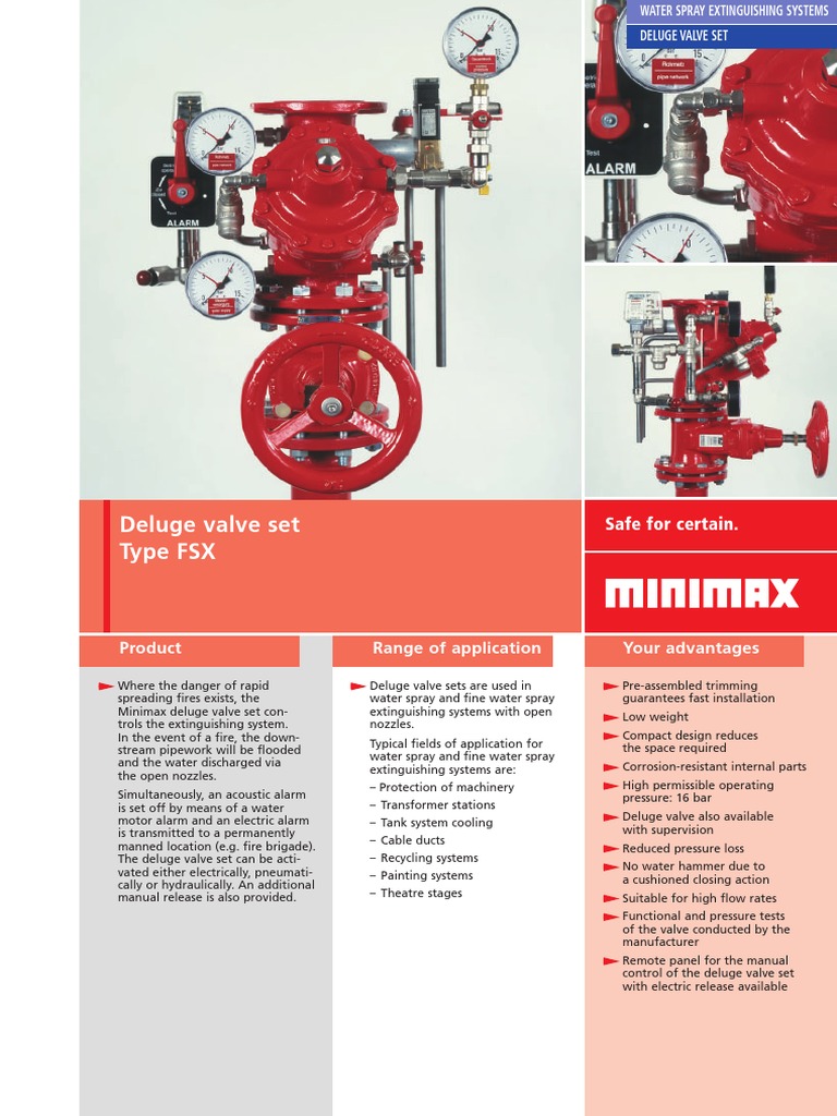 MX Deluge Valve Set PDF | PDF | Fire Sprinkler System | Valve