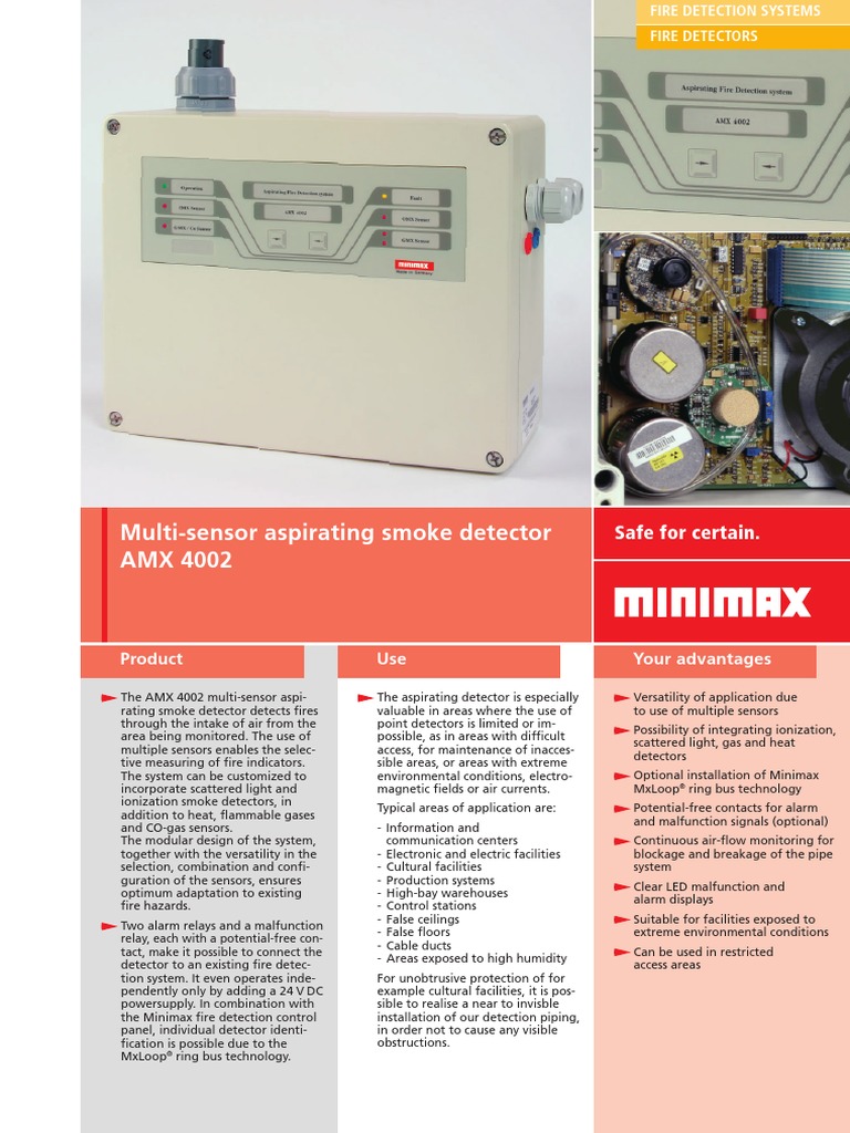 MX Multi Sensor Aspirating Smoke Detector AMX 4002 PDF | PDF | Smoke ...