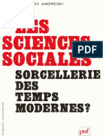 Les Sciences Sociales - Sorcellerie Des Temps Modernes - Stanislav Andreski