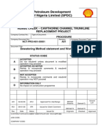 Pipeline Systems Dewatering Method Statement and Work Procedure - Rev - A01