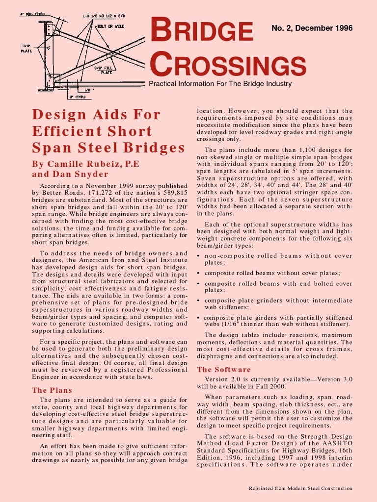Bridge Crossings No. 02 | Download Free PDF | Beam (Structure ...