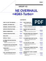 4G63 Turbo Engine Overhaul Manual GR00003400-11D
