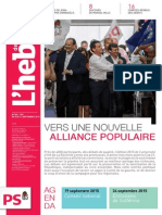 L'Hebdo des socialistes n°788-789 "Vers une nouvelle alliance populaire"