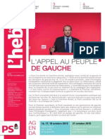 L'Hebdo des socialistes n°794 "L'appel au peuple de gauche"