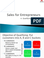 Sales For Entrepreneur - Generating Leads and Qualifying