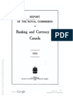 1933 Royal Commission On Banking and Currency in Canada (Macmillan Commission)