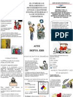 Triptico de Comunicacion de Riesgos Por Quimicos