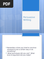 Persuasive Writing