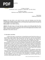Considerações Sobre a Encenação de Marat-Sade Por Peter Brook