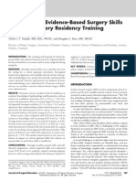 Acquisition of Evidence-Based Surgery Skills in Plastic Surgery Residency