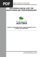 Roteiro Auditoria Terceirização