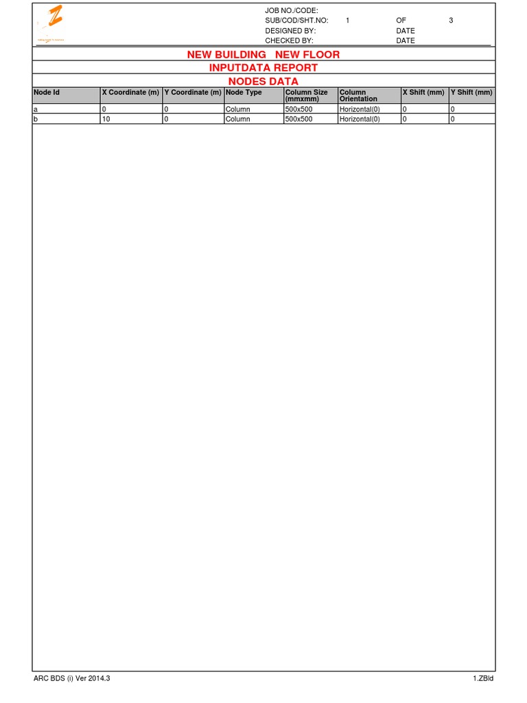 Structural Design Input Report | PDF | Computers