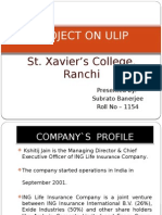 Project On Ulip: St. Xavier's College, Ranchi