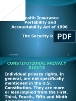 Health Insurance Portability and Accountability Act of 1996 The Security Rule