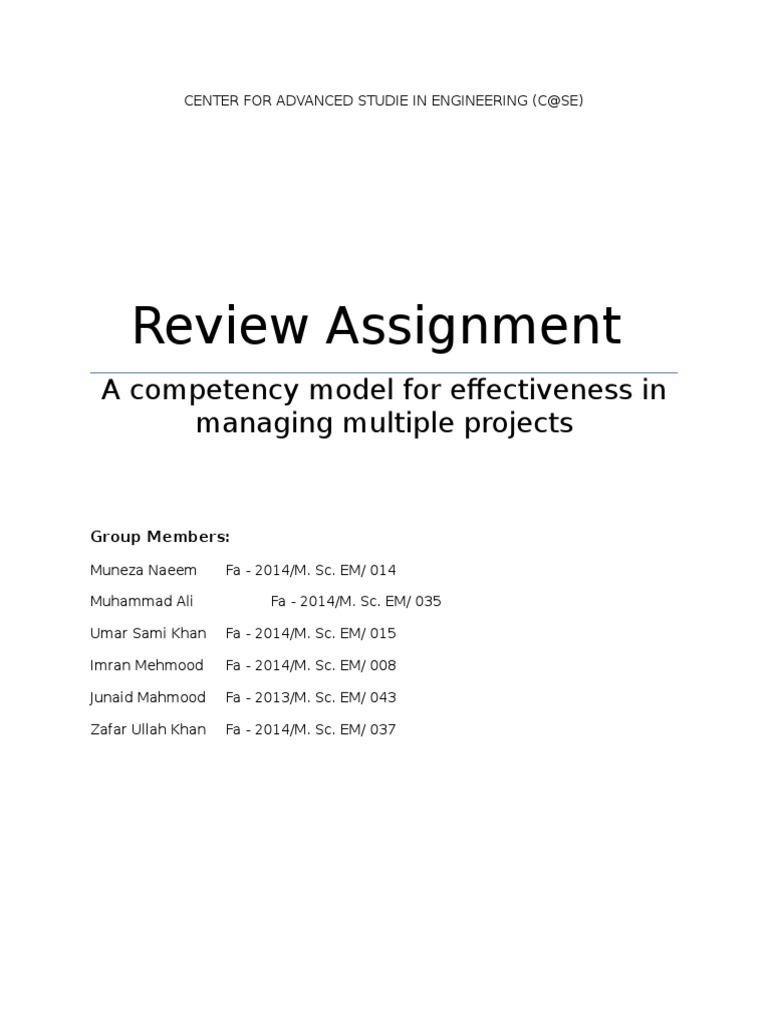 Group Assignment - Multi Project Manager - Review | PDF | Business