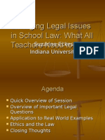 Emerging Legal Issues in School Law: What All Teachers Need To Know